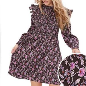 Gap smocked ruffle sleeve dress